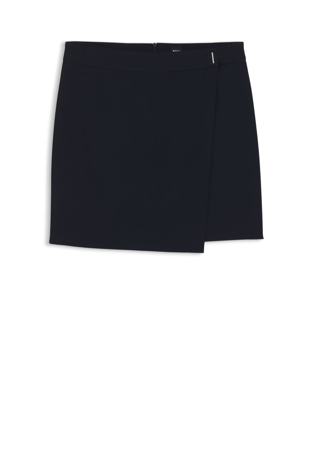 CREPE MINI SKIRT WITH WRAP FRONT - 1