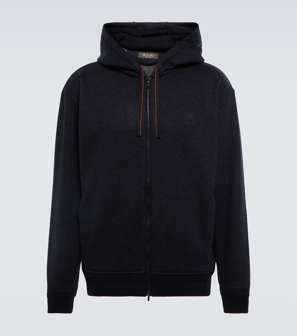 Zipped cashmere-blend hoodie - 1