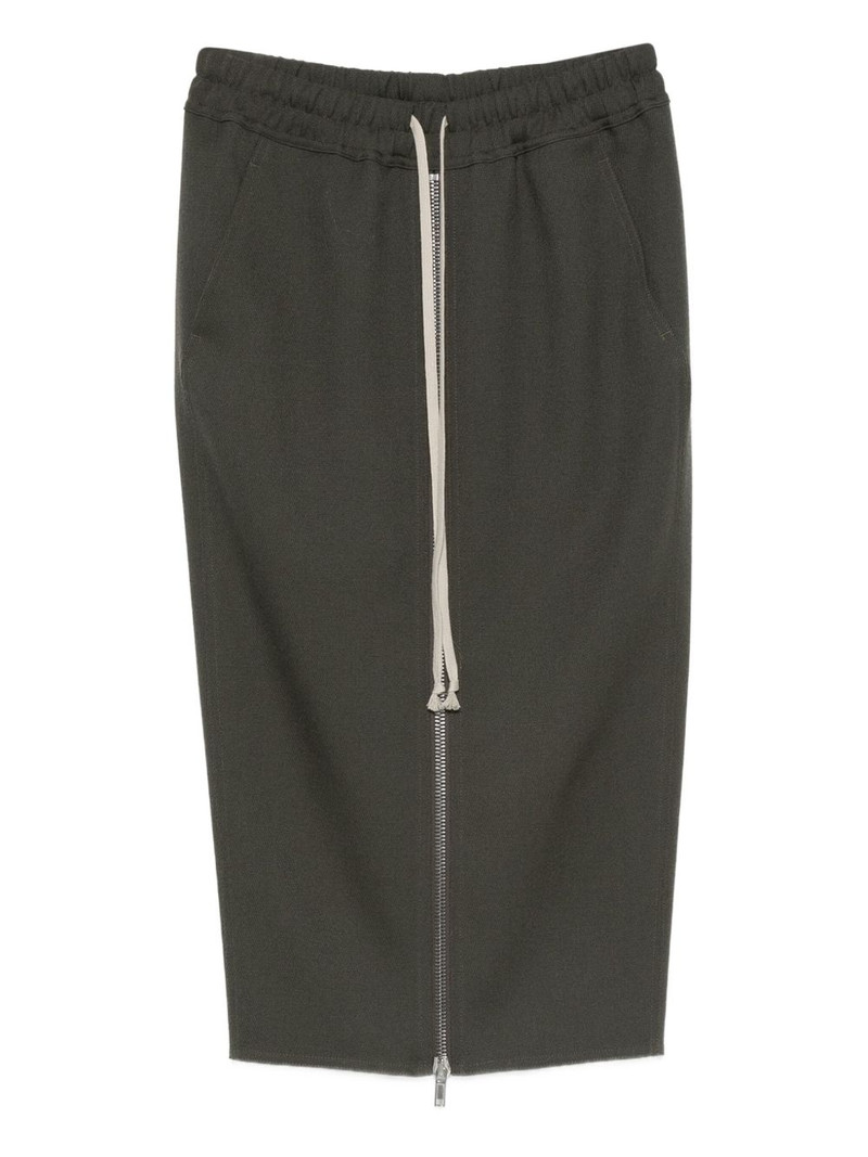 drawstring zip-front midi skirt 1