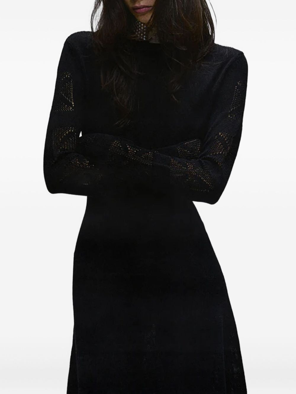 cross-stitch knit dress - 2