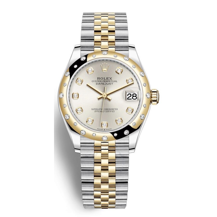 Rolex Datejust 31 Silver Diamond Dial Automatic Ladies Steel and 18kt Yellow Gold Jubilee Watch 2783 - 1