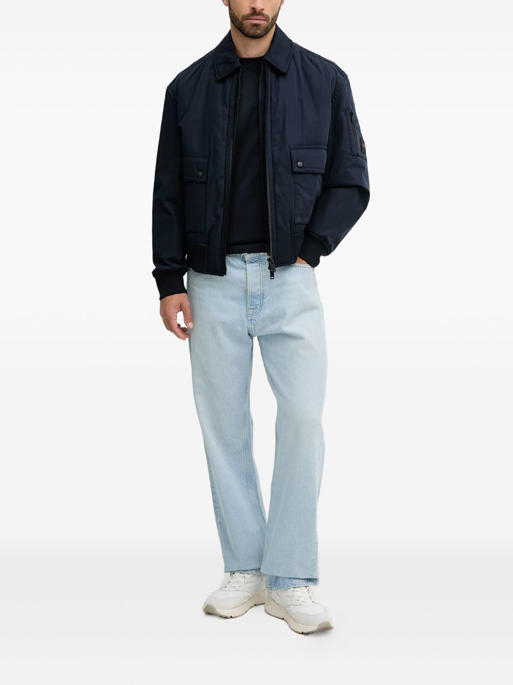 patch-pocket bomber jacket - 2