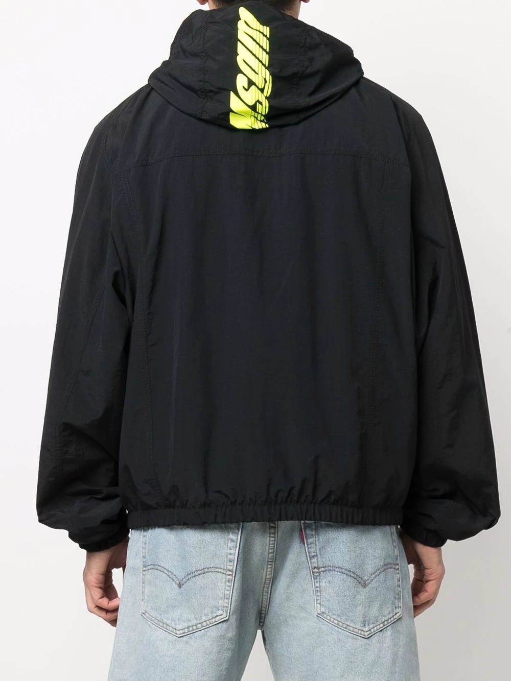 logo-print zip-up hooded jacket - 4