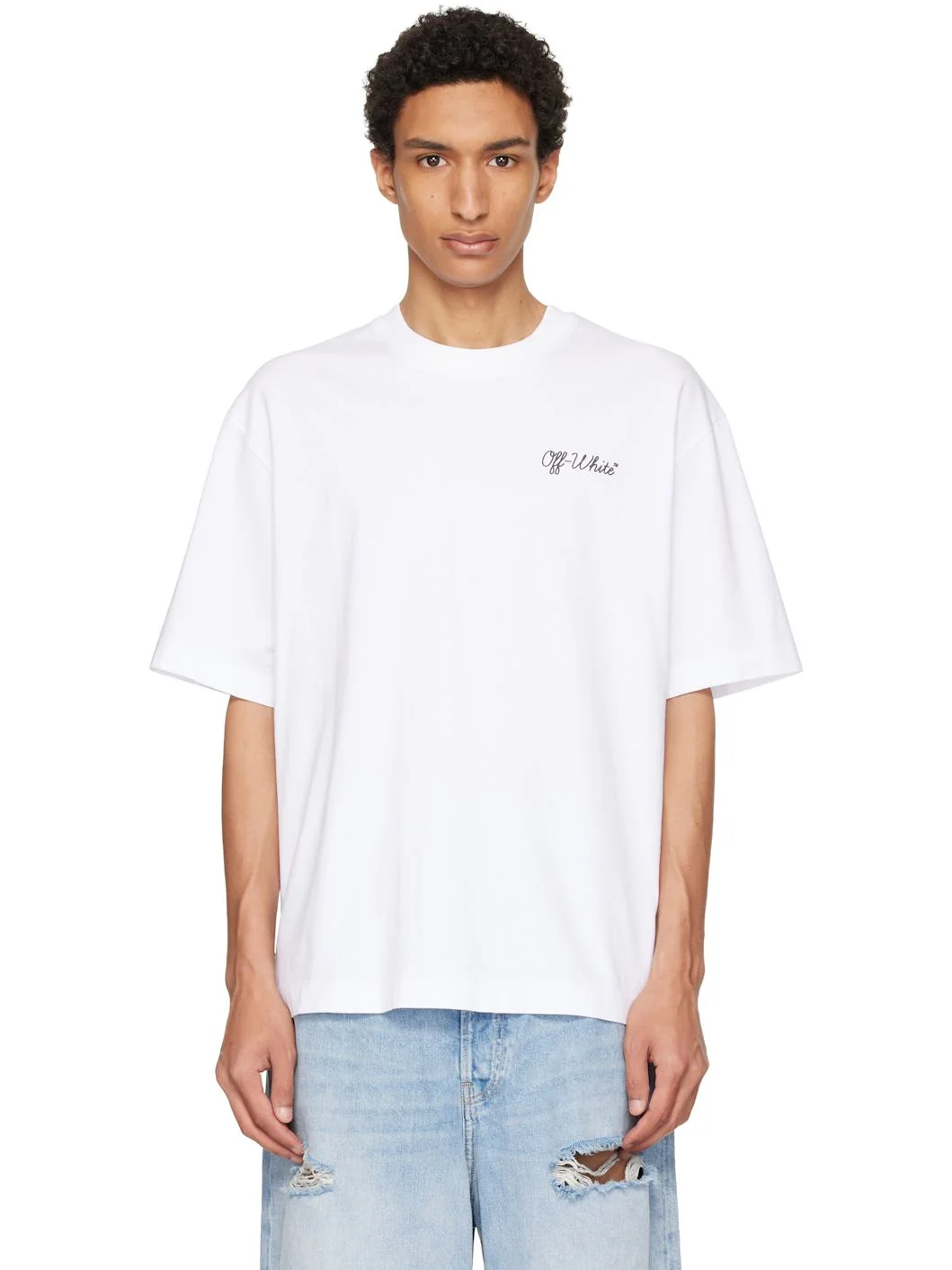 White Script Skate T-shirt - 1