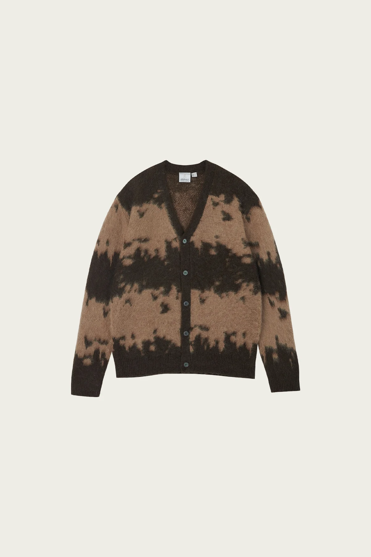 Mohair Splatter Cardigan - Taupe Splatter - 1