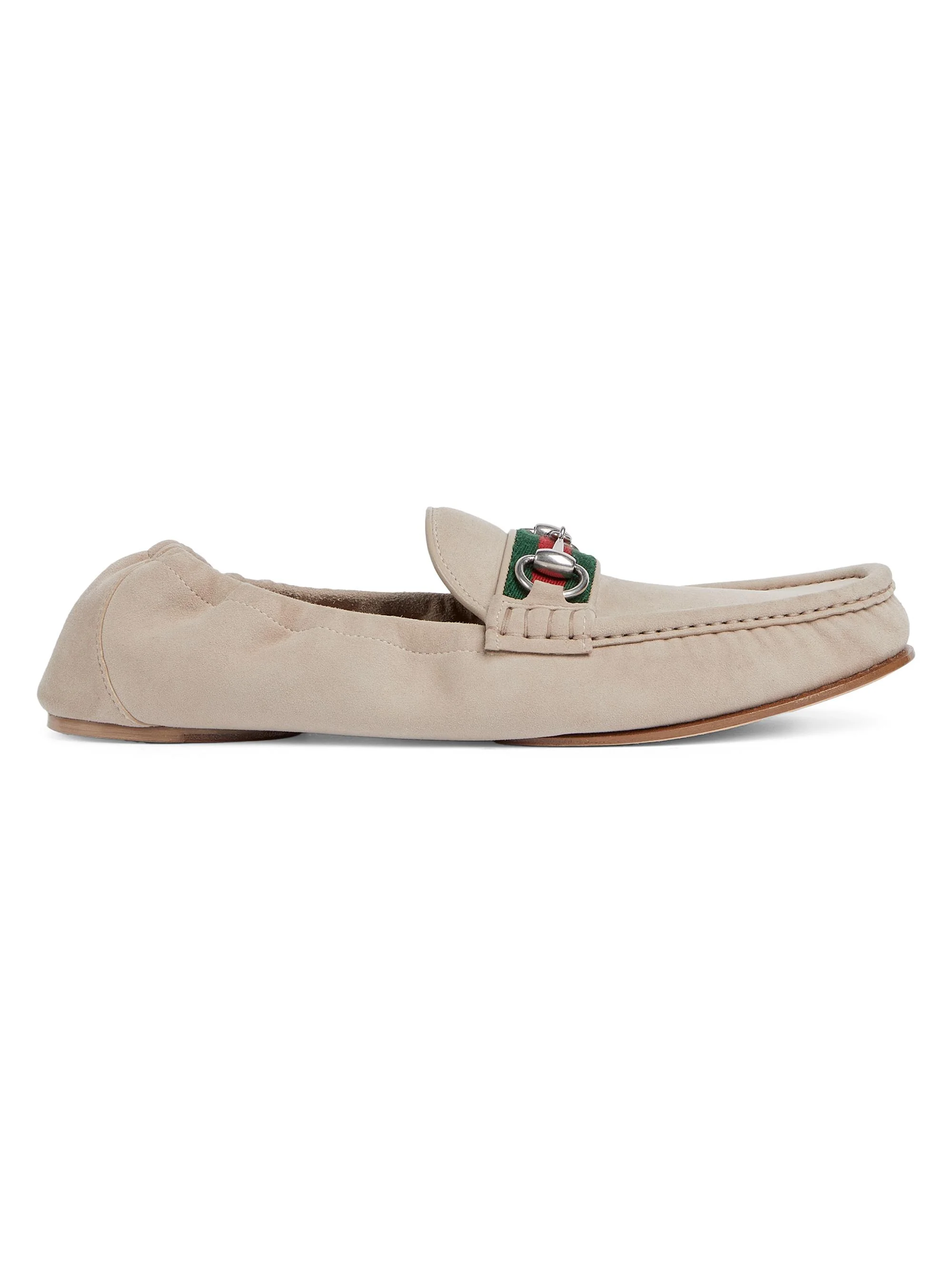 Men's Horsebit Web Suede Moccasin Loafers - Sand - 1