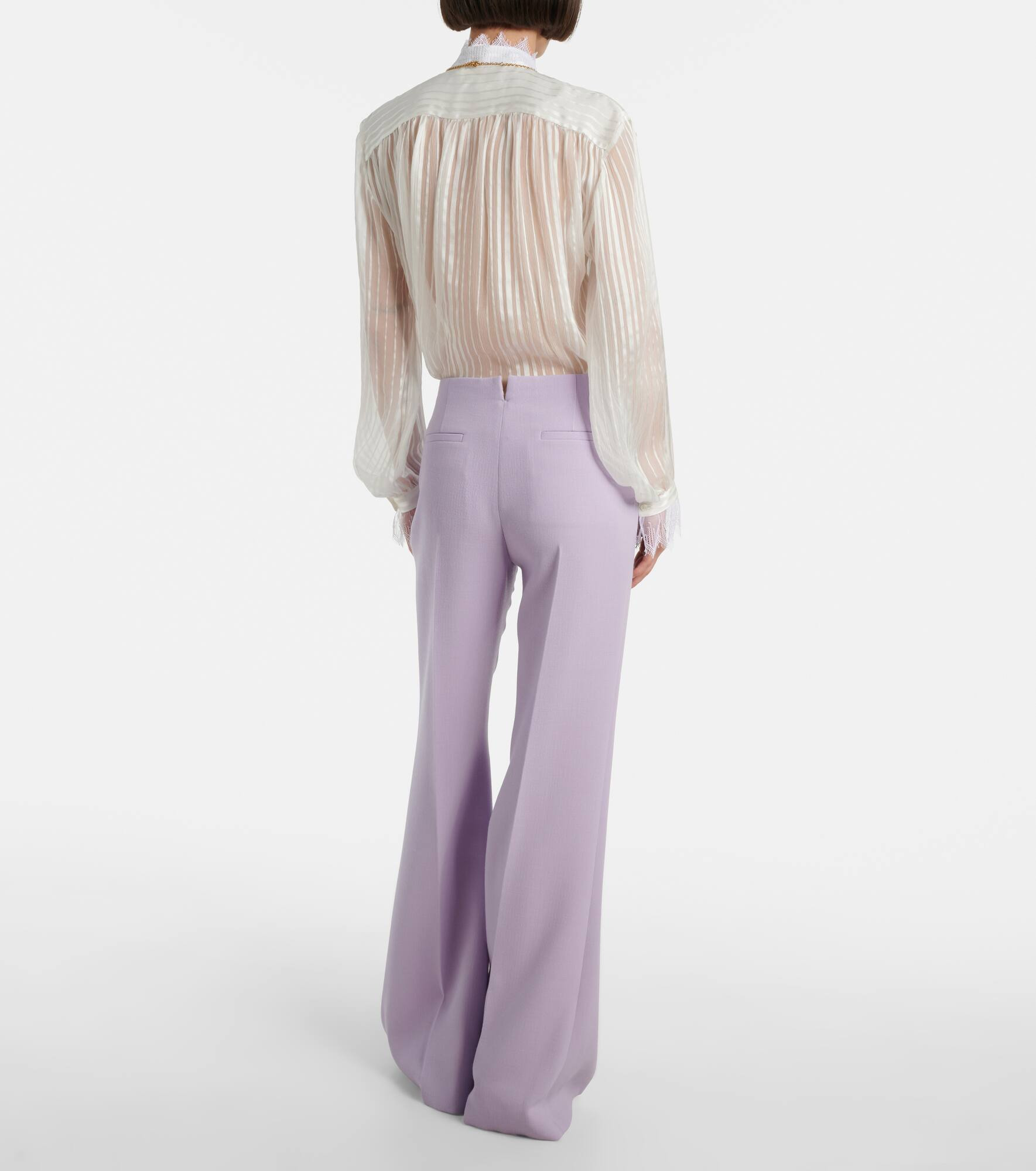 High-rise virgin wool wide-leg pants - 3