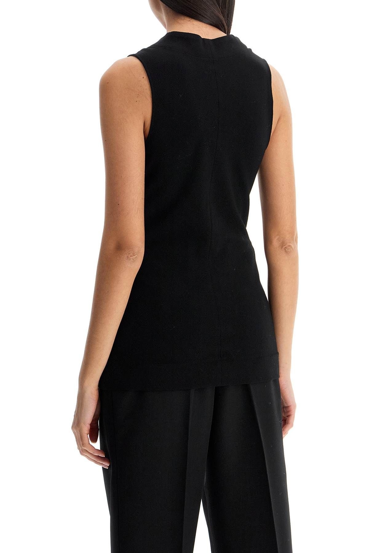 SS25【TOTEME】Black Wool Cowl Neck Top Slim Fit Cowl-neck top black – TOTEME