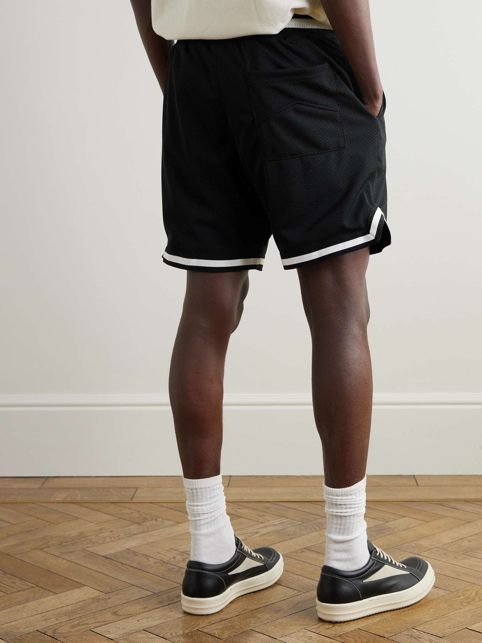 Logo-Appliquéd Mesh Drawstring Shorts - 4