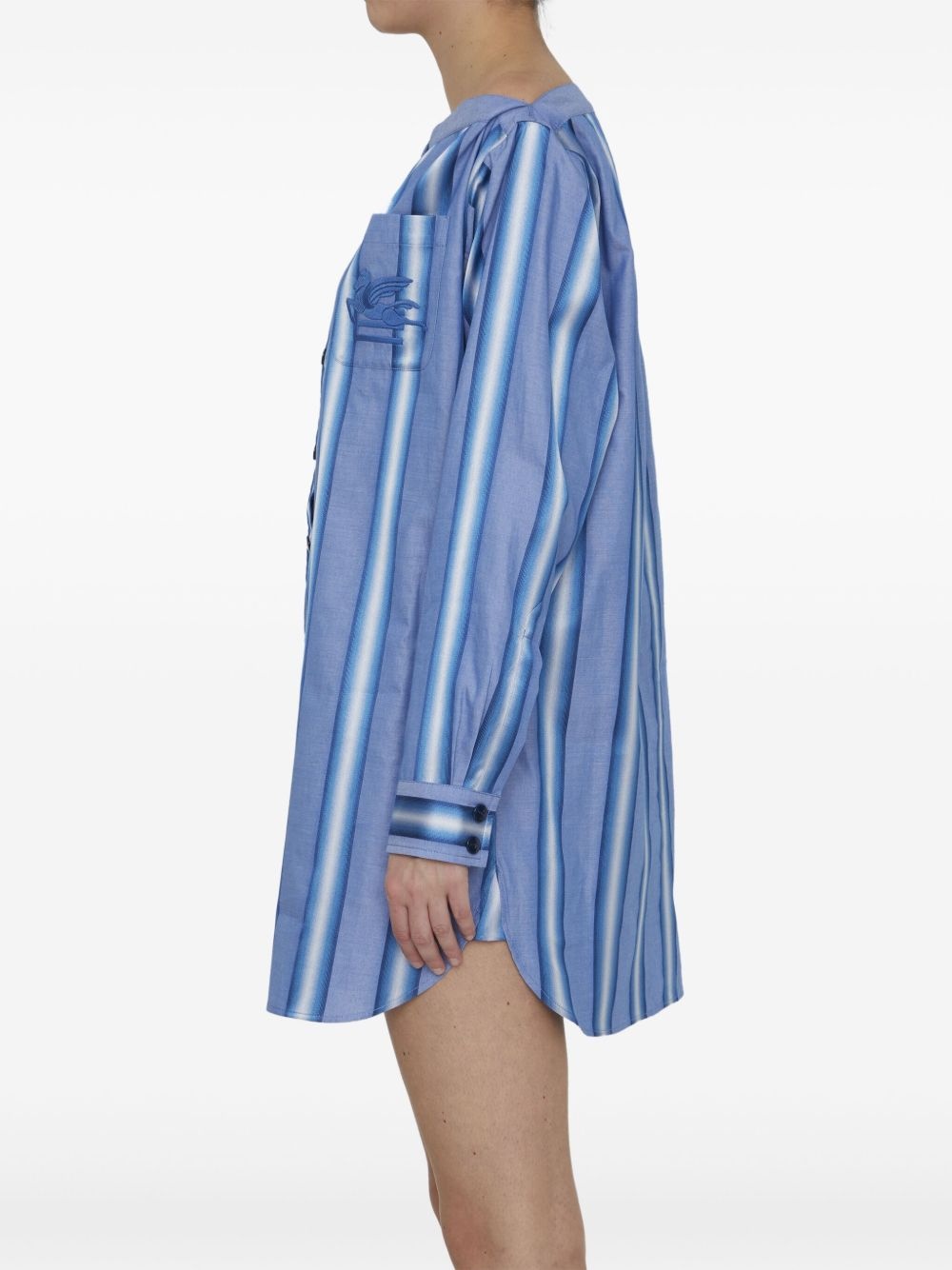 striped shirt dress - 3