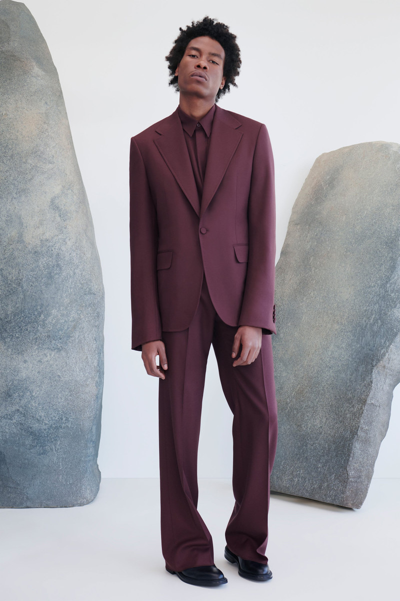 GABRIELA HEARST Leiva Blazer in Deep Bordeaux Wool Twill outlook