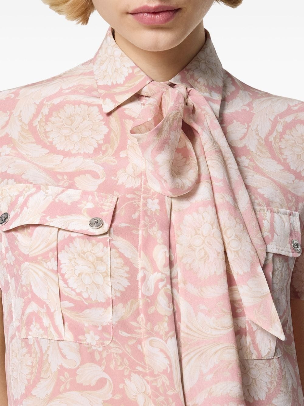 Barocco LavalliÃ¨re silk minidress - 5