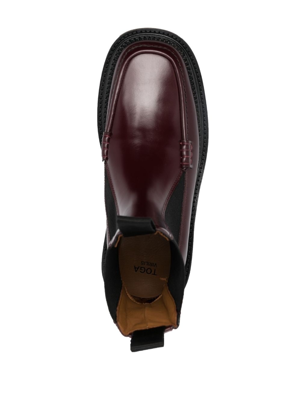 Side Gore ankle leather boots - 4