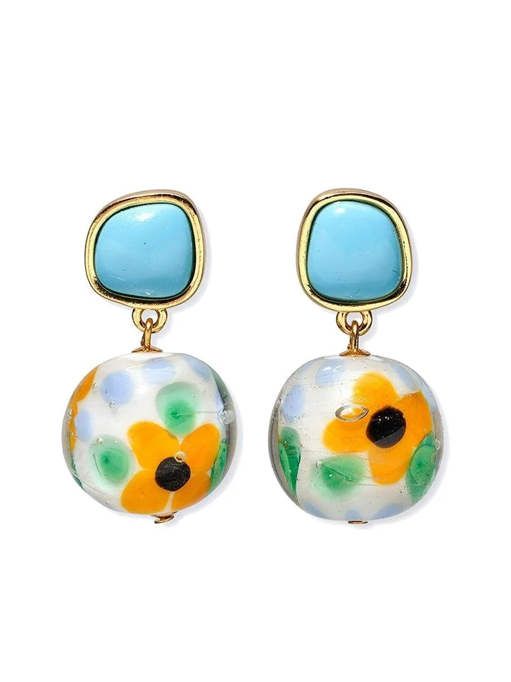 Kado floral bead drop earrings - 1