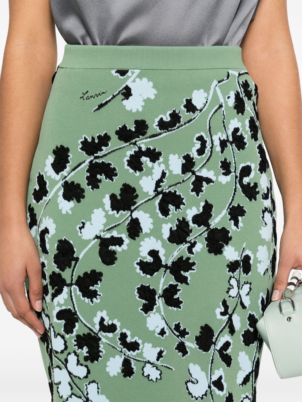 floral-jacquard mini skirt - 5