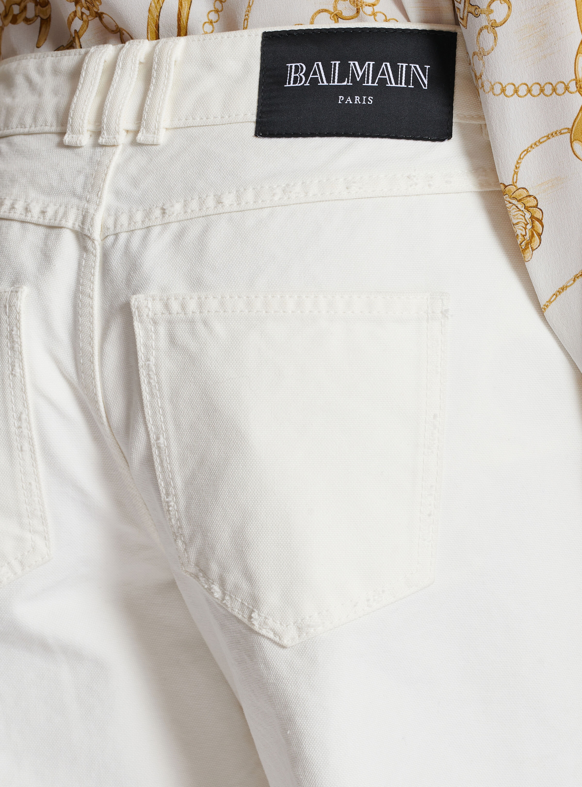 Plain denim straight-fit jeans - 6
