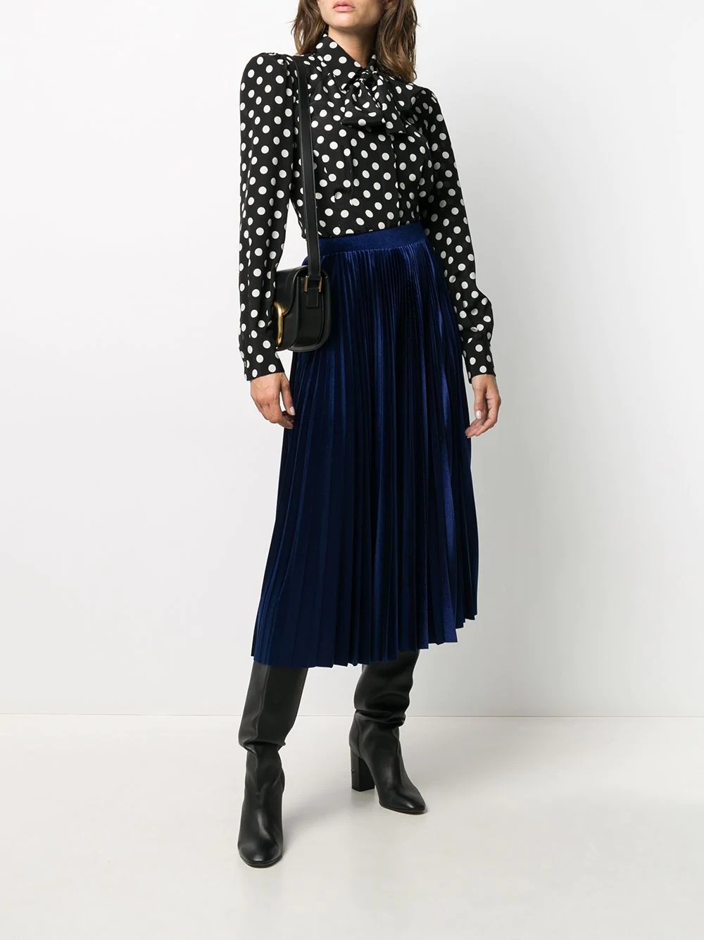 pleated mid-length skirt - 2