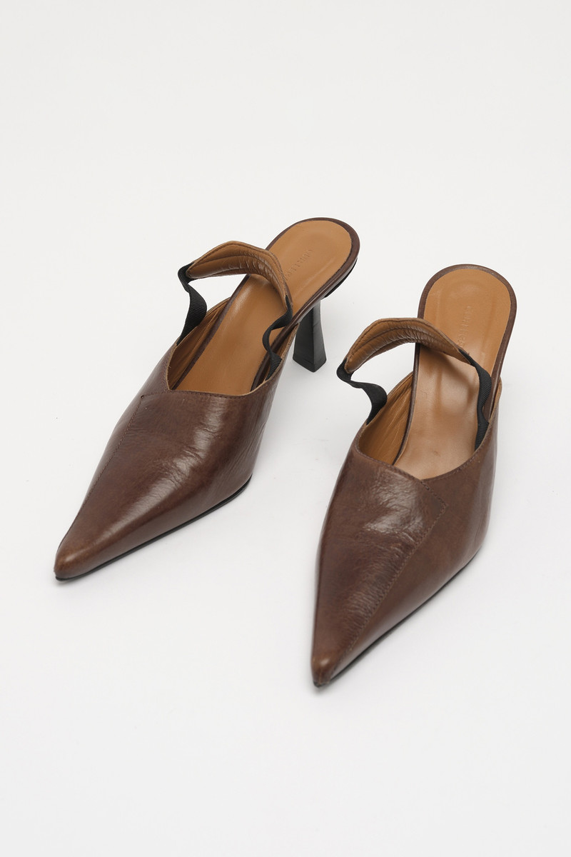 Envelope Heel Woodstock Leather 6