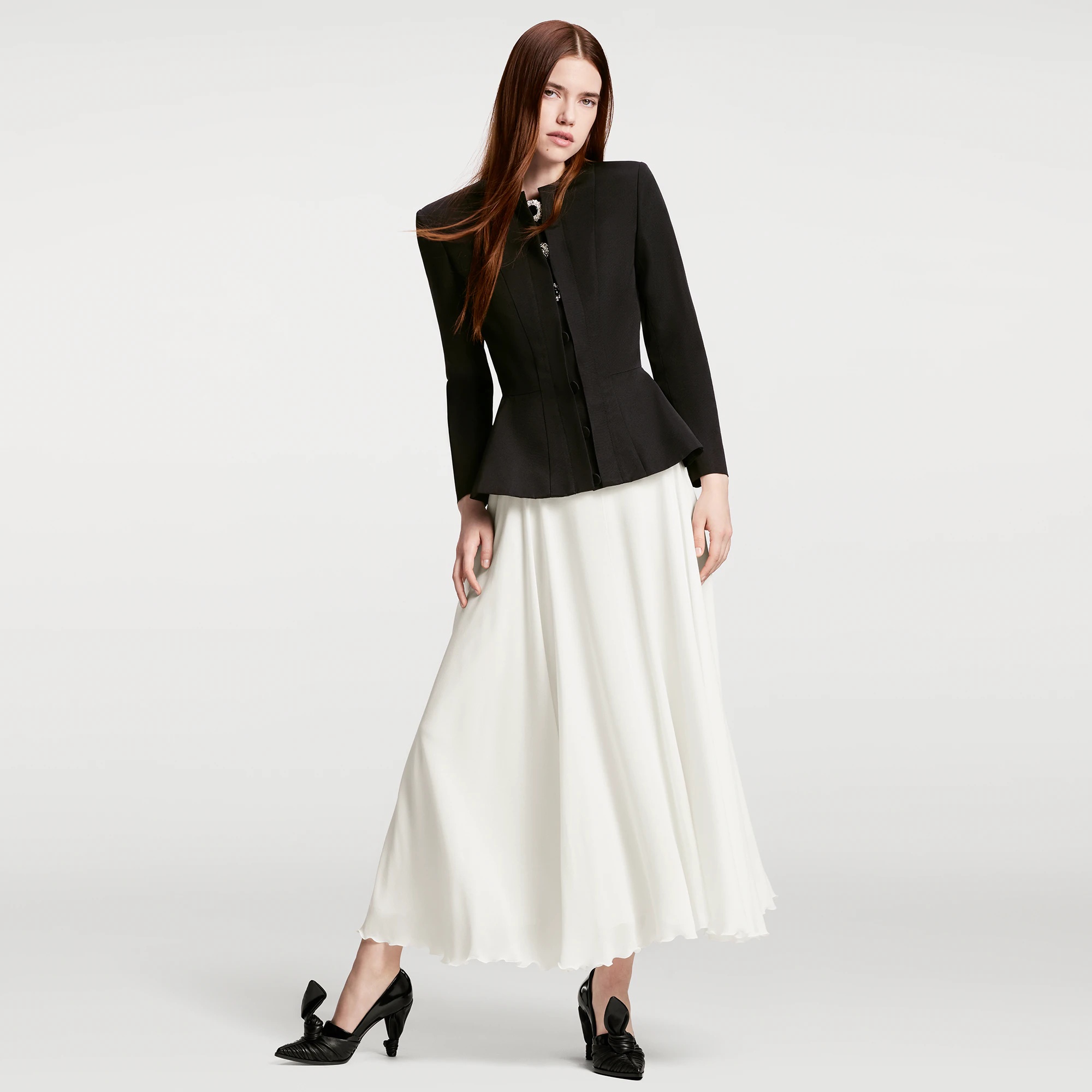 Jewel Button Peplum Jacket - 4