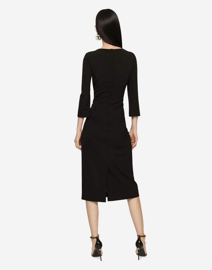 Woolen calf-length dress - 3
