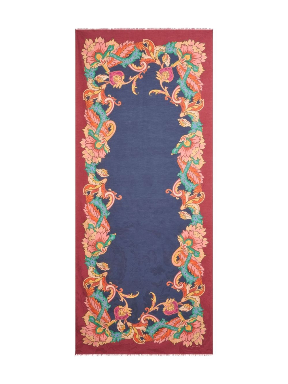 floral-print jacquard scarf - 3