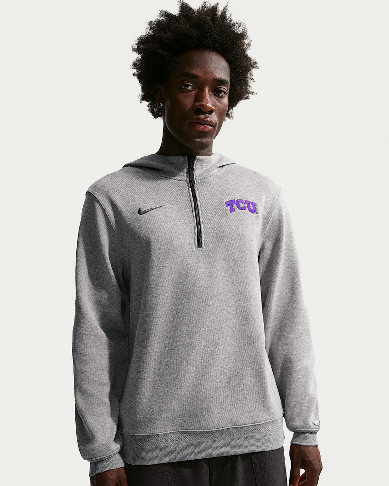 TCU Horned Flogs Nike NCAA Men's Basketball Coaches' Pullover Hoodie 1