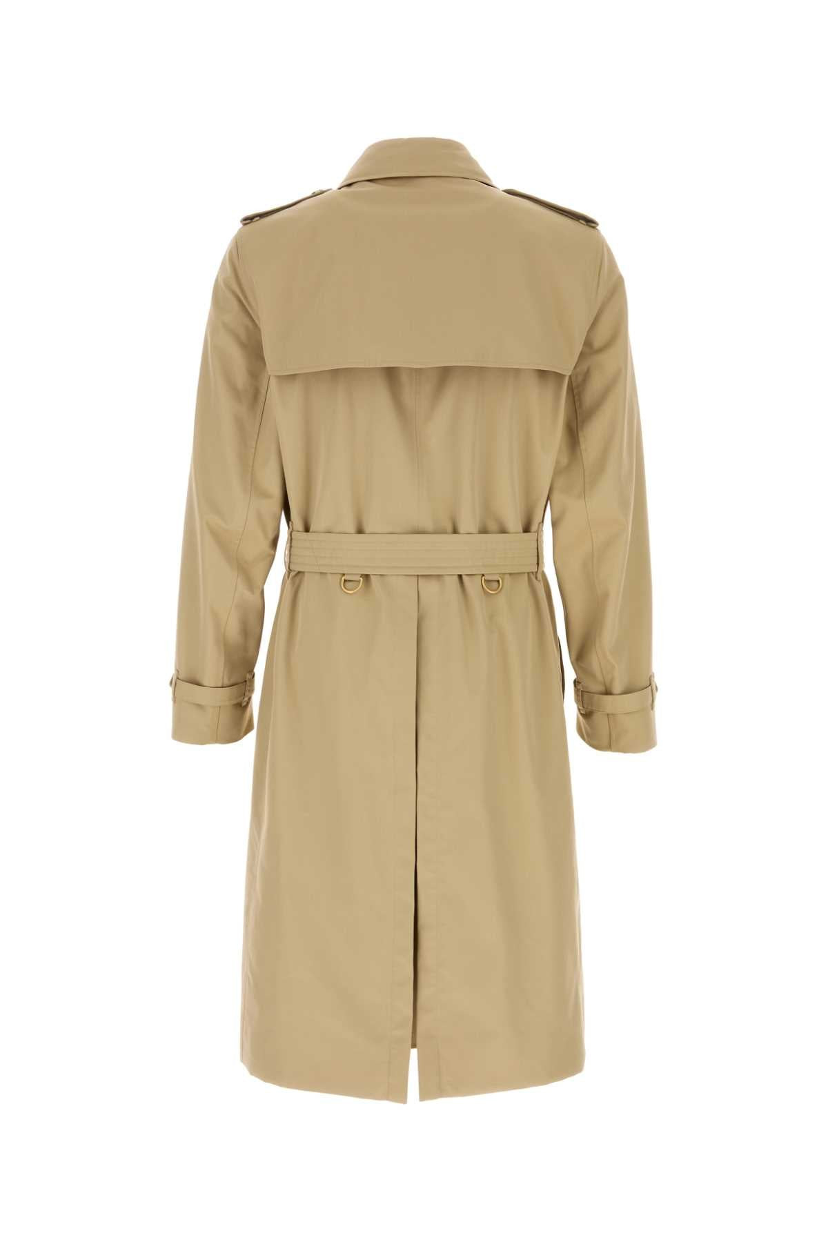 Burberry Men Beige Cotton Heritage Kensington Trench Coat - 2
