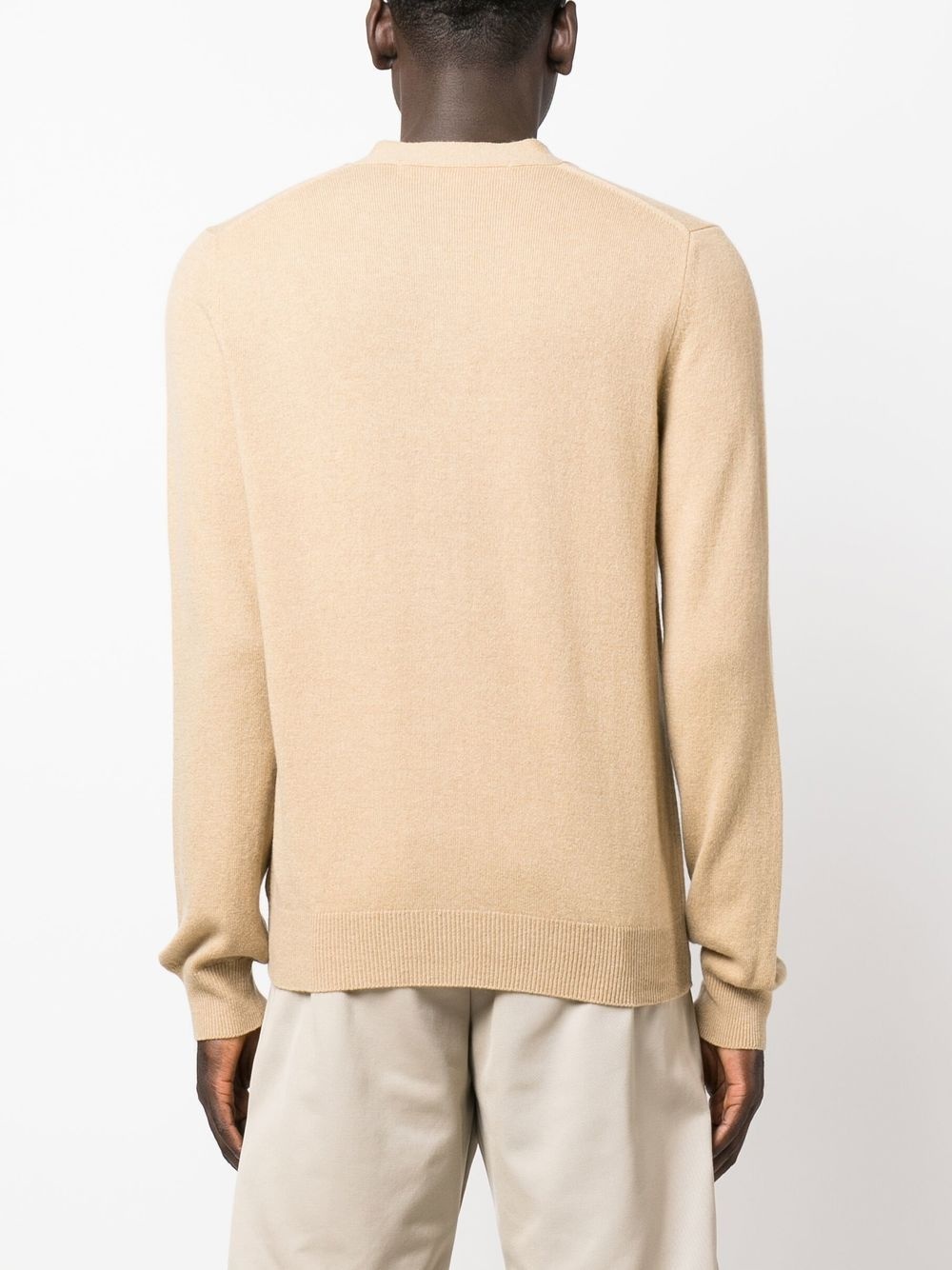 logo-embroidered cardigan - 4