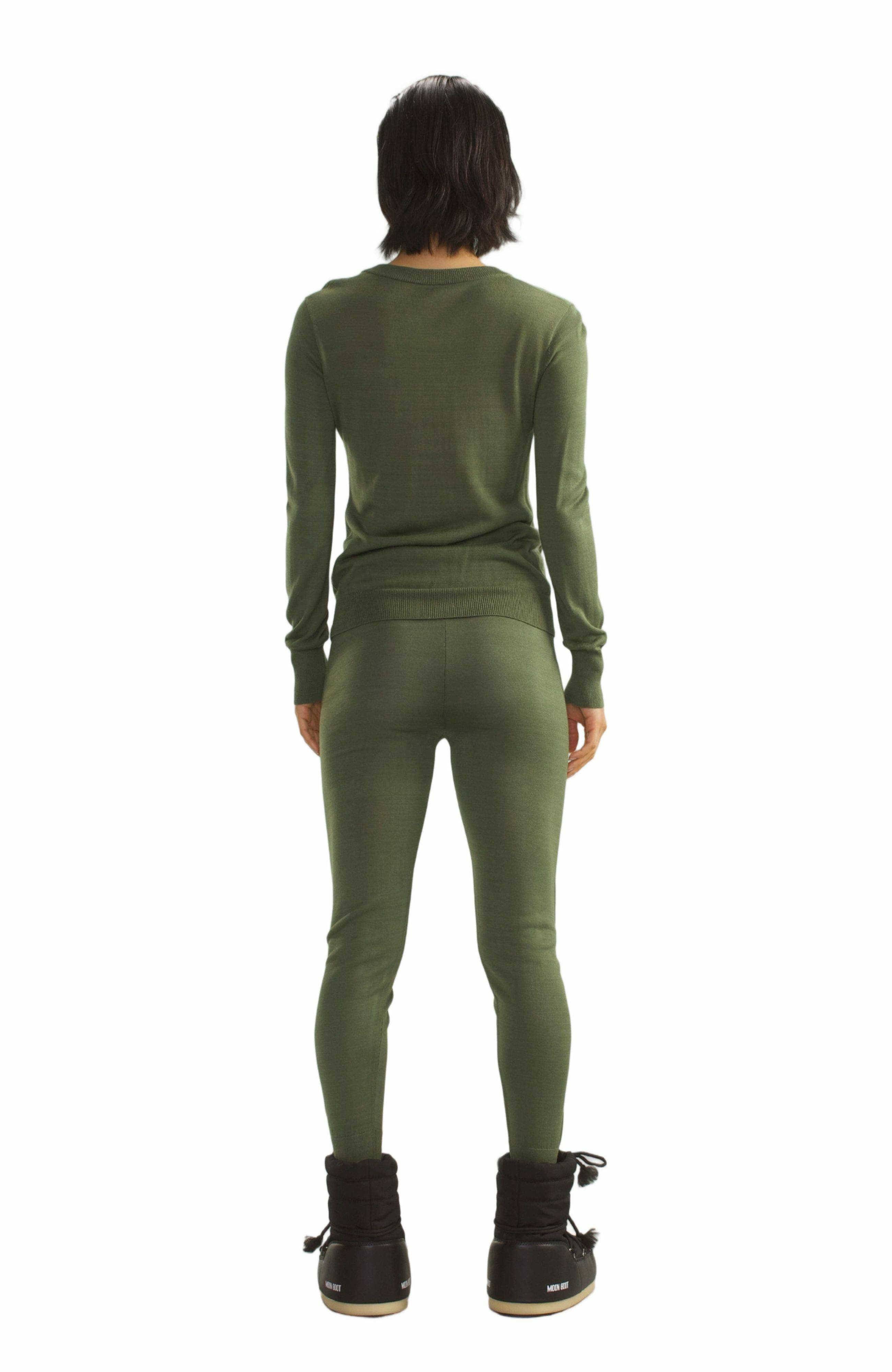 Cynthia Rowley Crewneck Knit Top in Dark Green at Nordstrom - 3