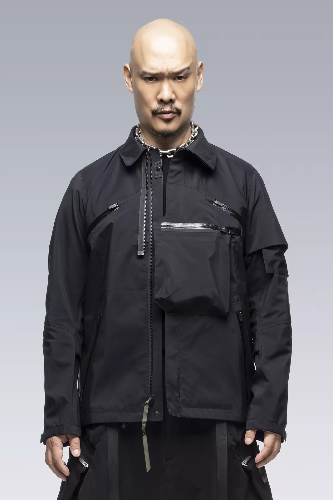 J1A-GTKR-BKS KR EX 3L Gore-Tex® Pro Interops Jacket Black with size 5 WR zippers in gloss black - 9