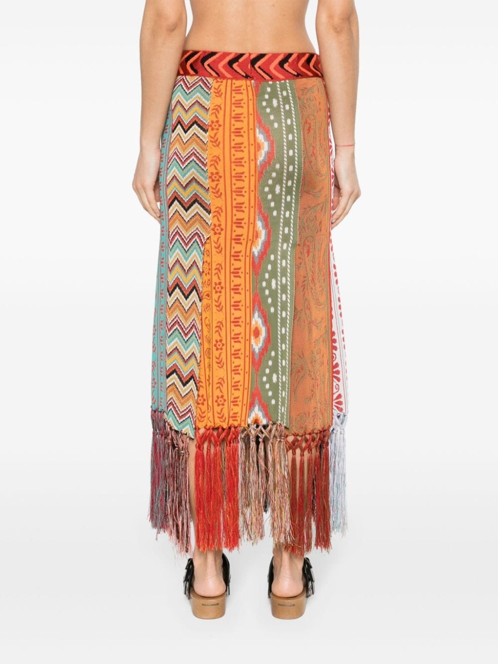 Scent Of Incense mix-pattern skirt - 4