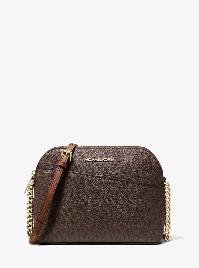 Jet Set Travel Medium Logo Dome Crossbody Bag - 1