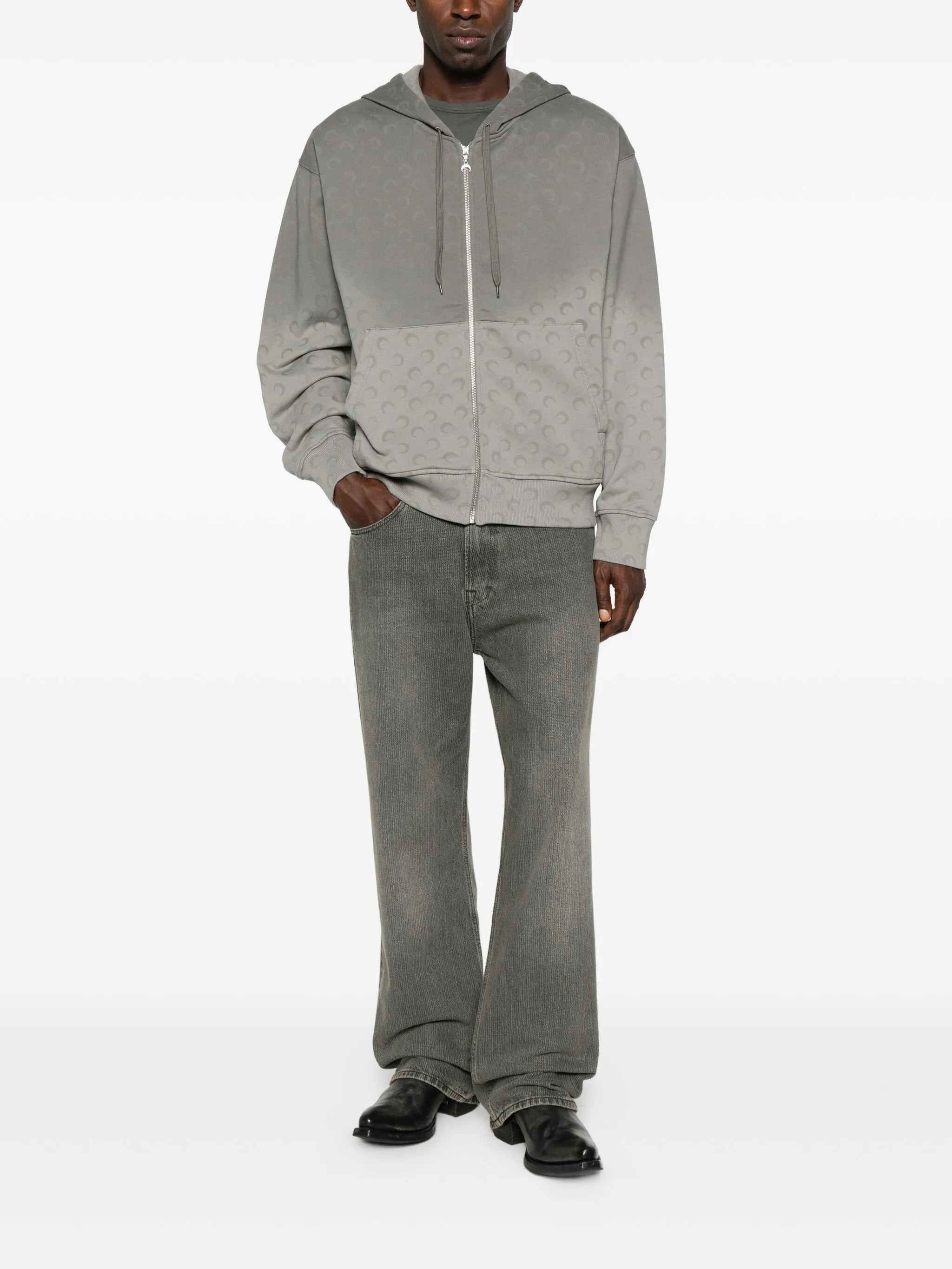 Marine Serre Zip-up Hoodie - 3