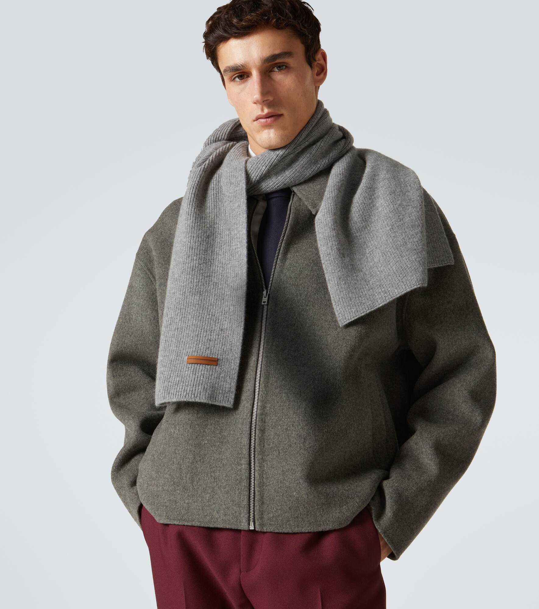 Ribbed-knit cashmere scarf - 2