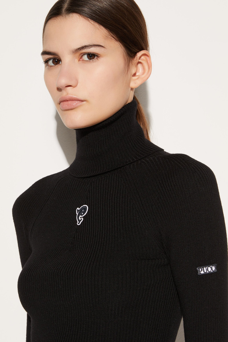 PUCCI LOGO-APPLIQUÉ ROLL-NECK SWEATER outlook