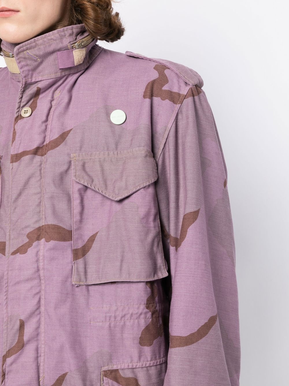 abstract-print cotton-blend jacket - 5