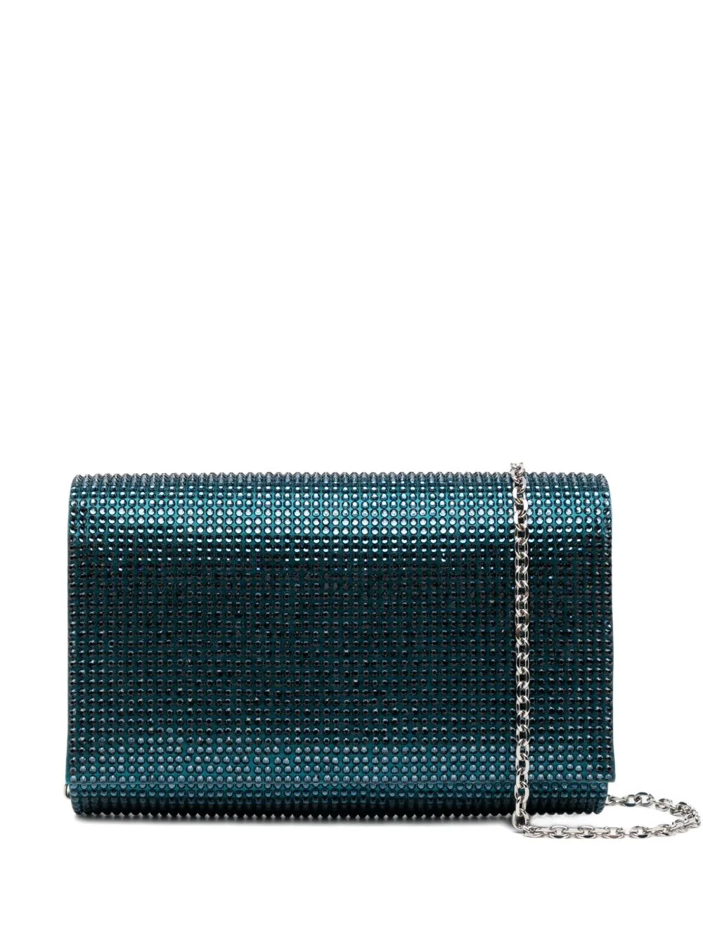 rhinestone-embellished clutch bag - 1