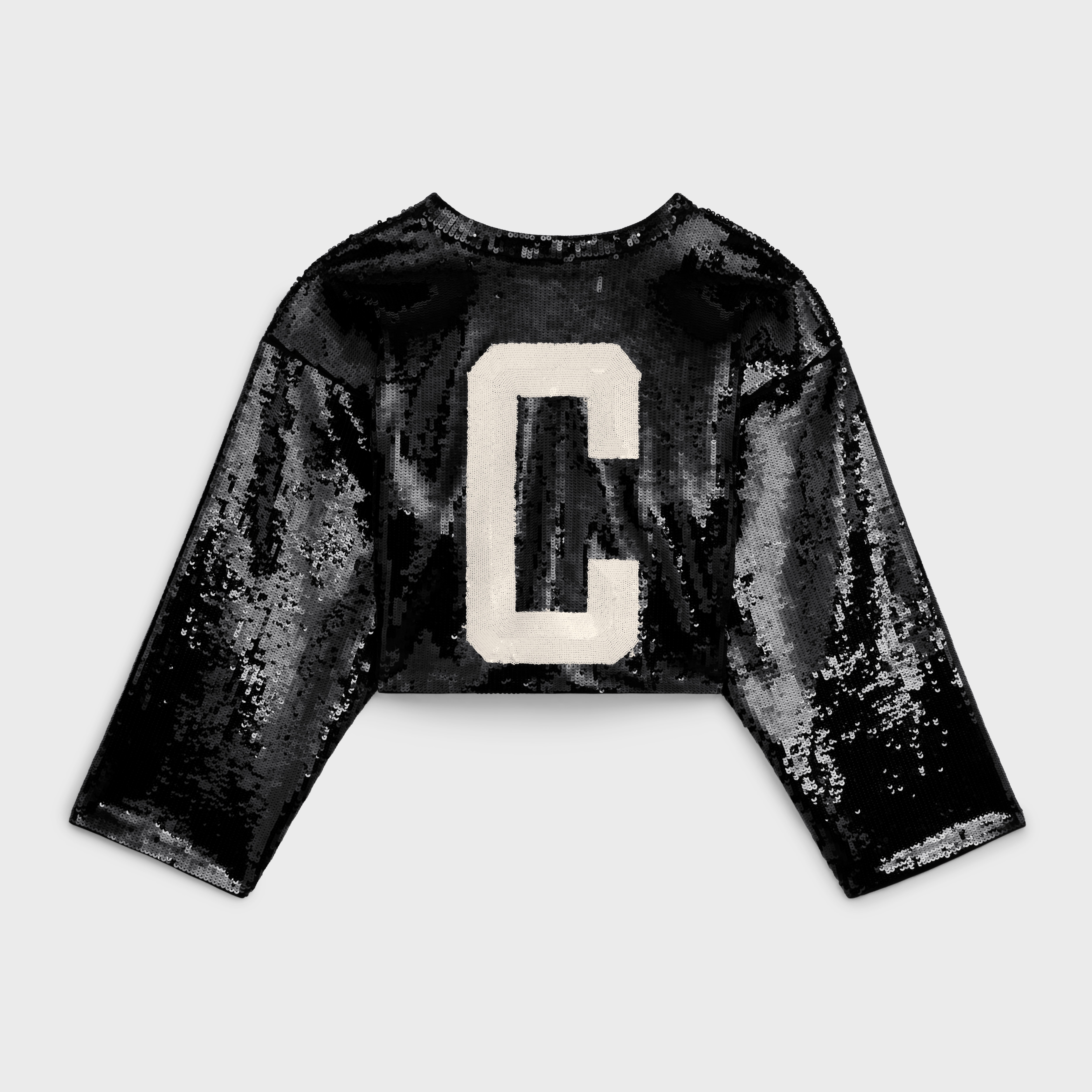 Celine embroidered crop top in Cotton fleece - 2