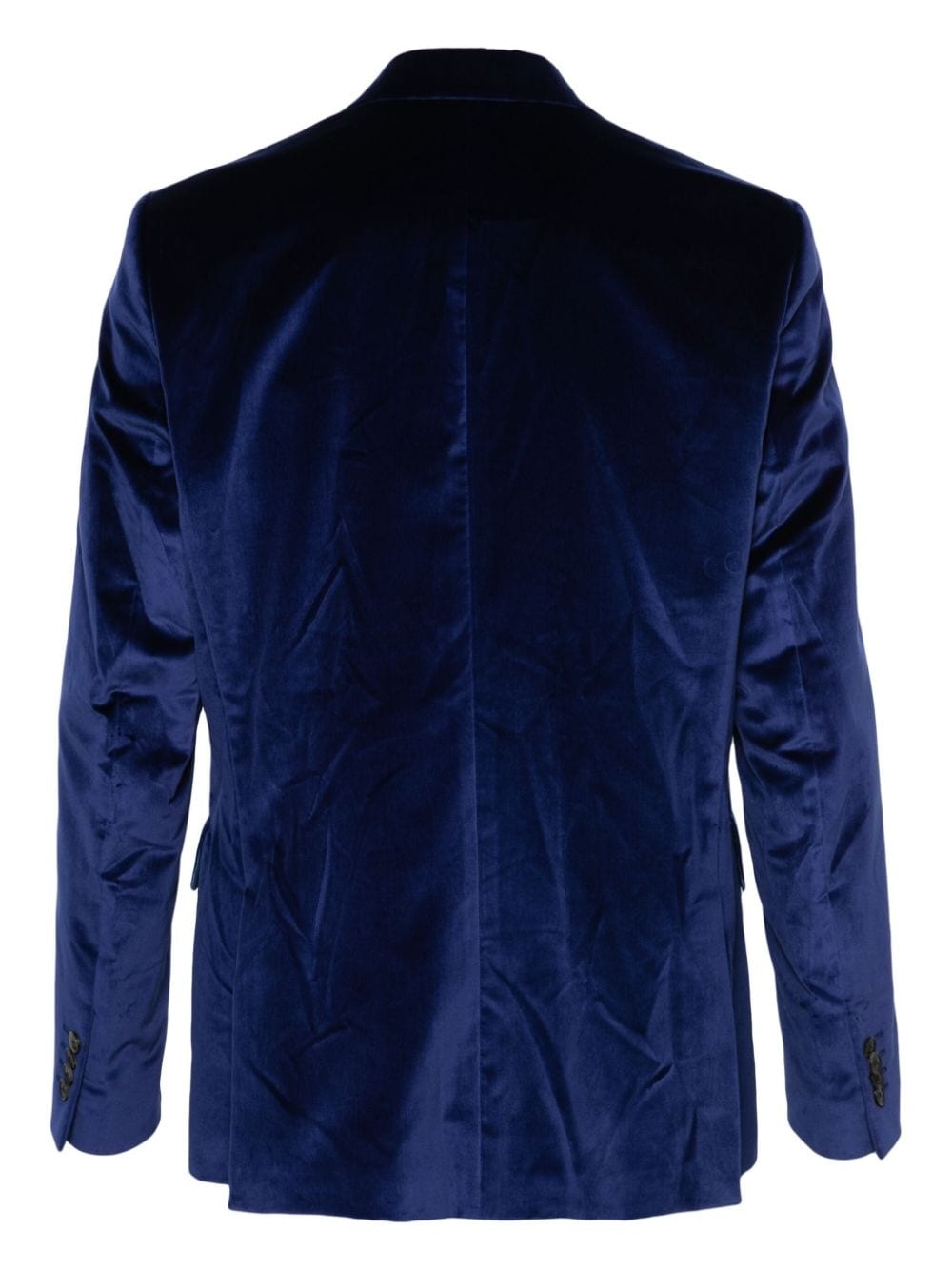 single-breasted velvet blazer - 2
