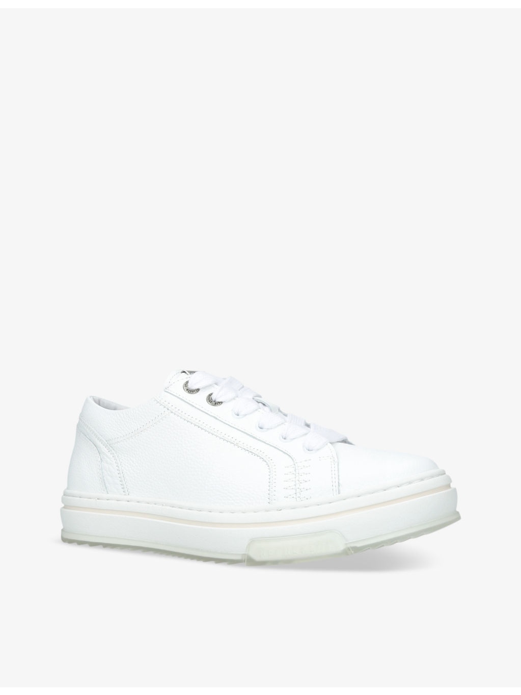 HTN branded leather low-top trainers - 3
