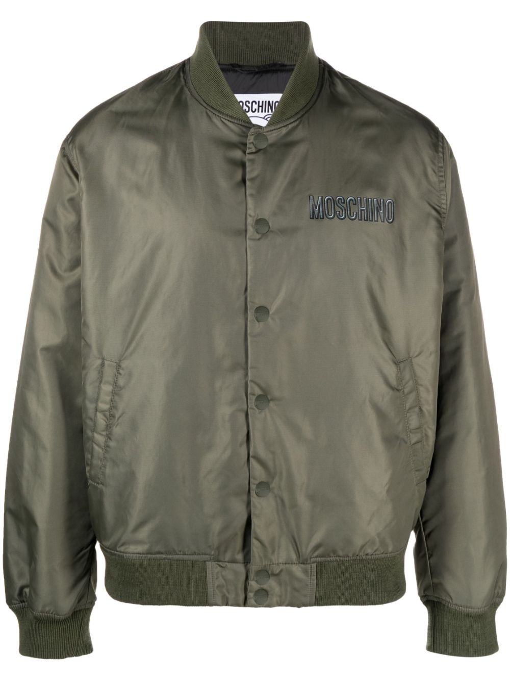 logo-print bomber jacket - 1