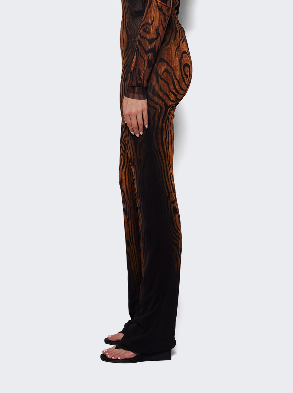 Mesh Trouser Wood Print - 3