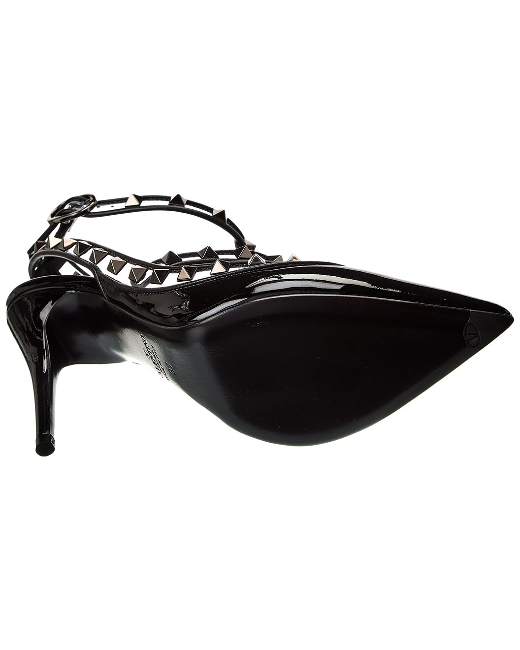 Valentino Rockstud Caged 100 Patent & Vinyl Pump - 4