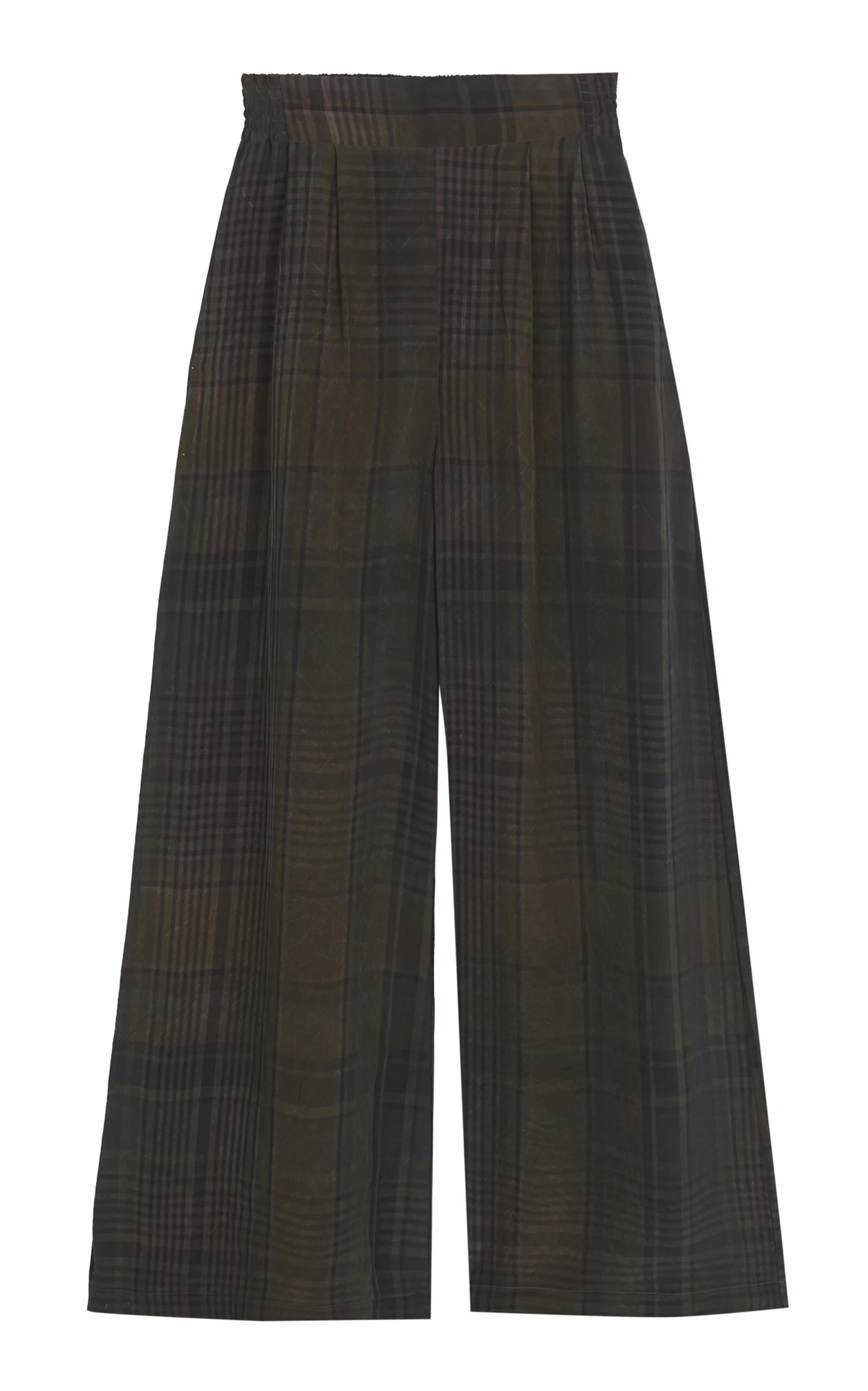 Agate Plaid Wide-Leg Pants plaid - 1