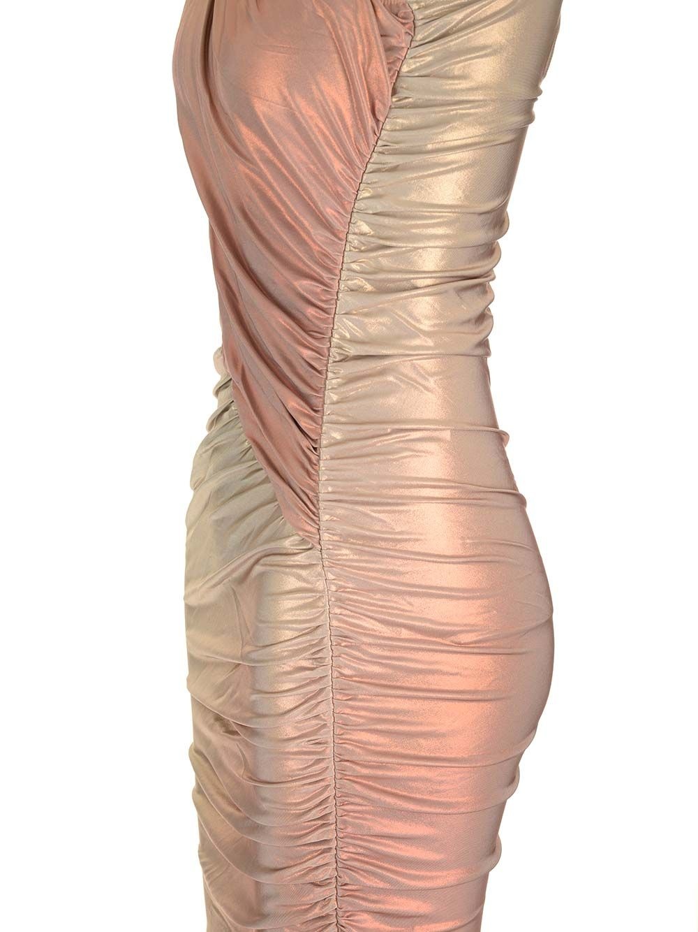 Viscose Midi Dress Dresses White - 3