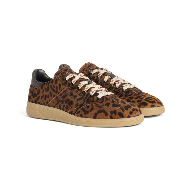 Santoni Women's animal-print cavallino DBS Oly sneaker outlook