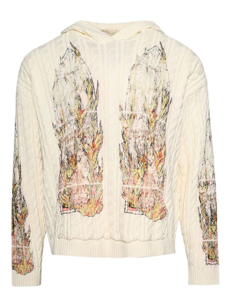 flame cable knit hoodie 1