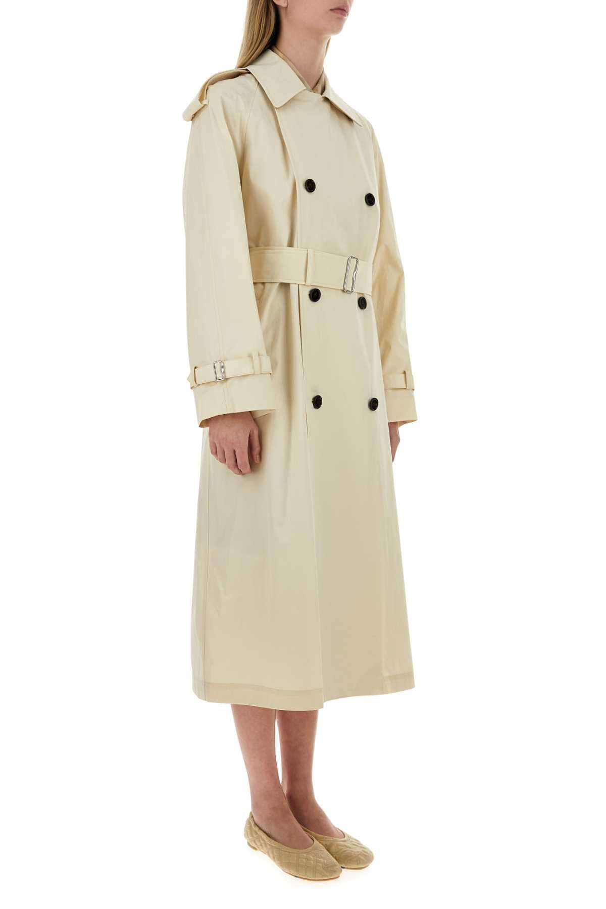 Burberry Women Ivory Gabardine Trench Coat - 3