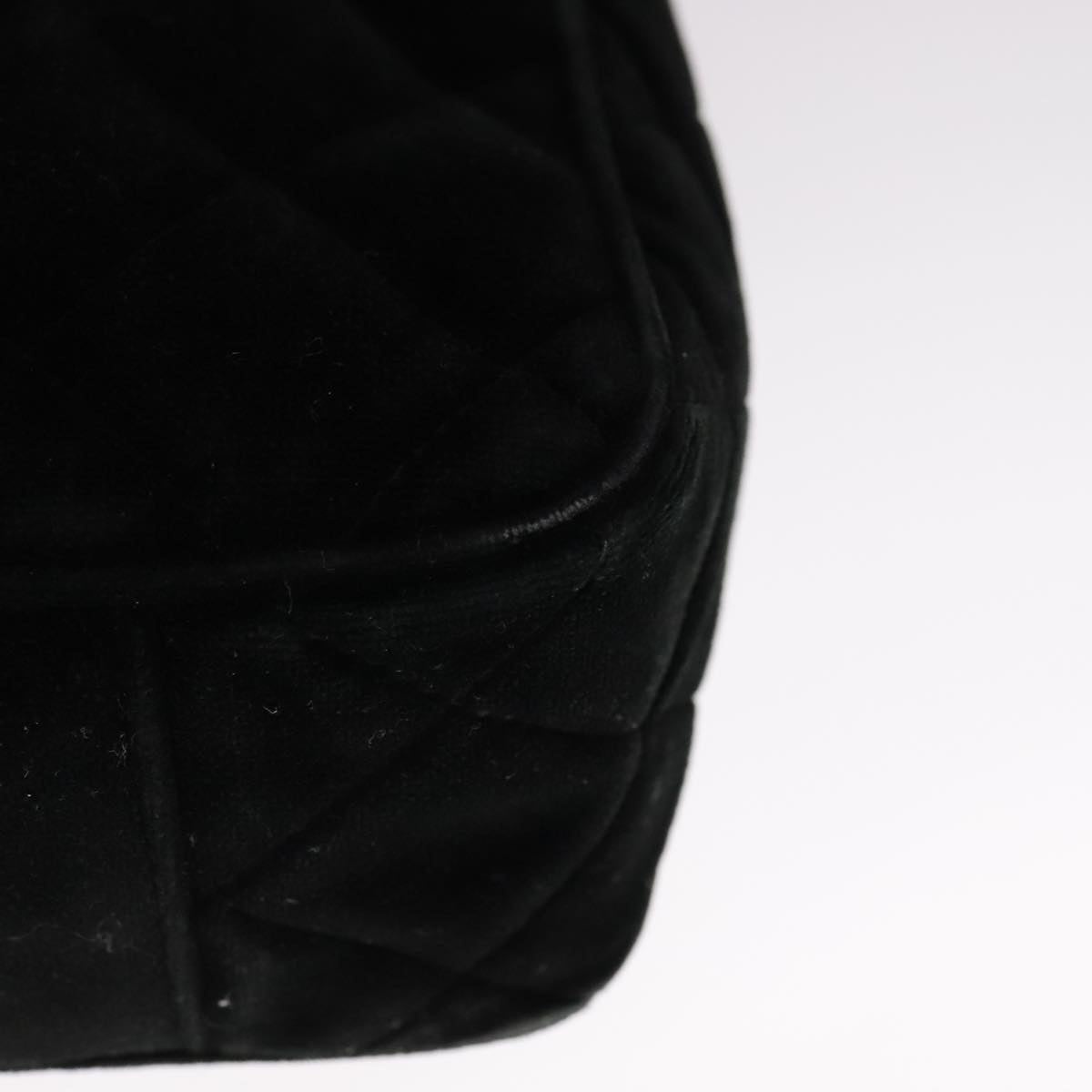 CHANEL Matelasse Hand Bag Suede Black CC - 13