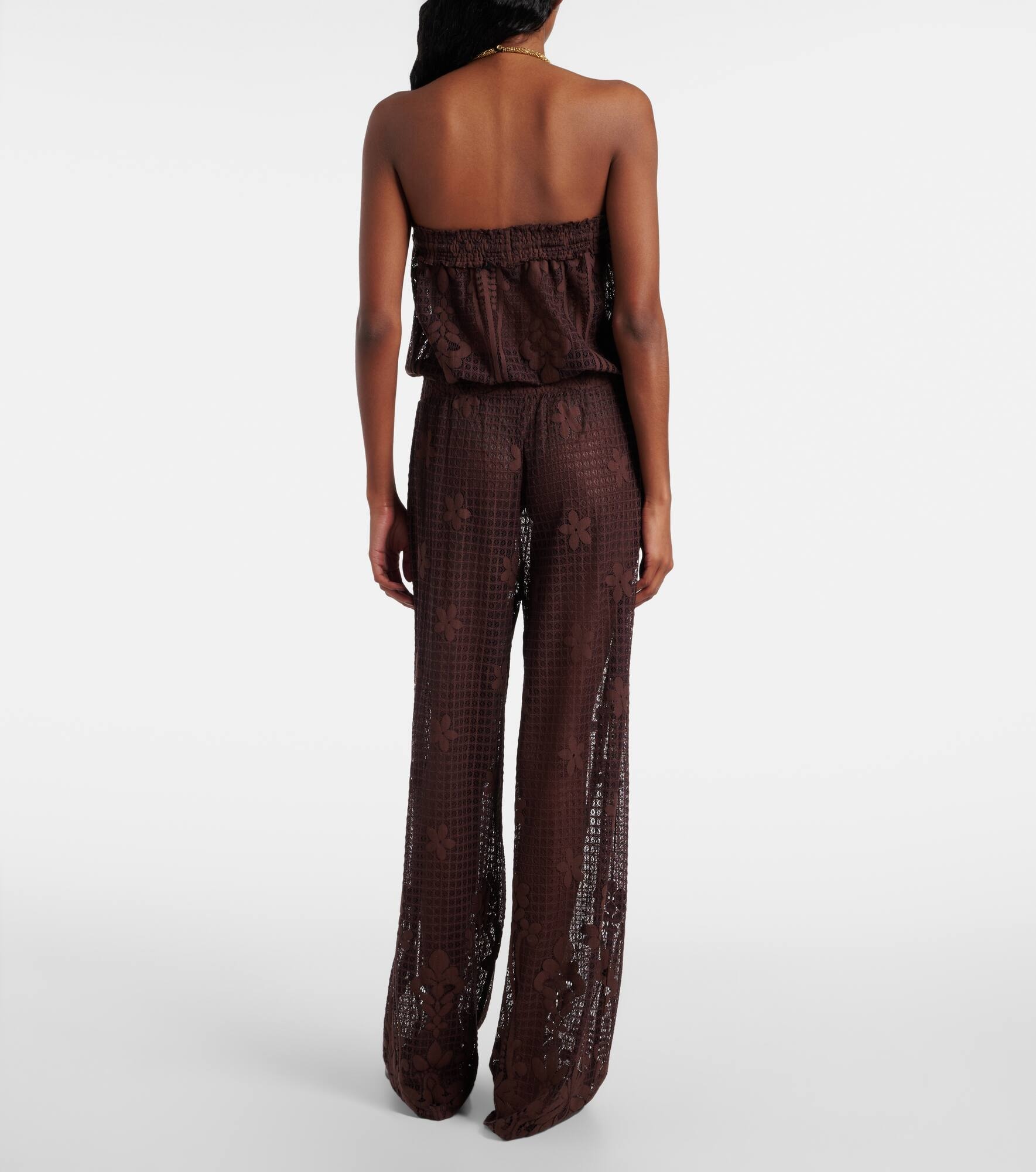 Viv off-shoulder cotton-blend jumpsuit - 3